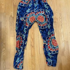 Blue Patterned Harem Pants